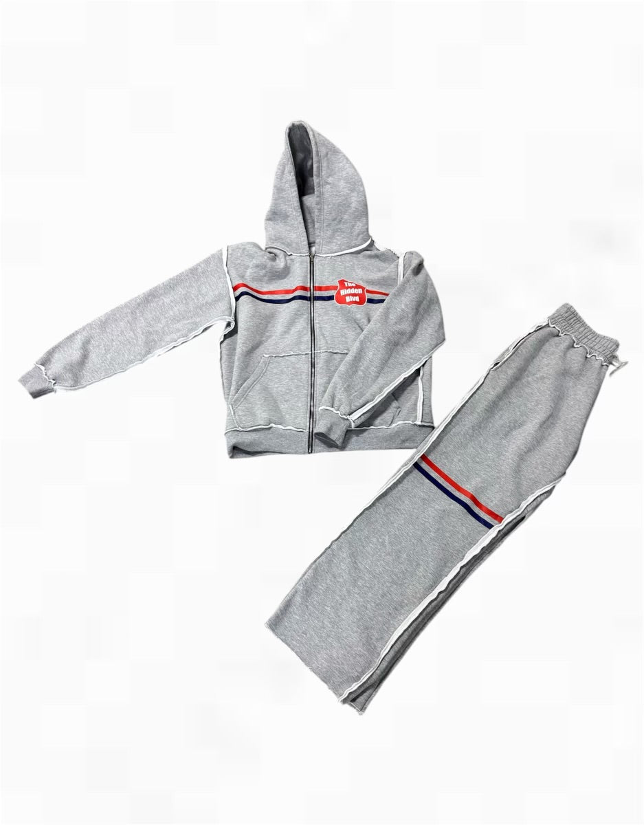 "Salvation Blvd" Heather Grey Sweatsuit